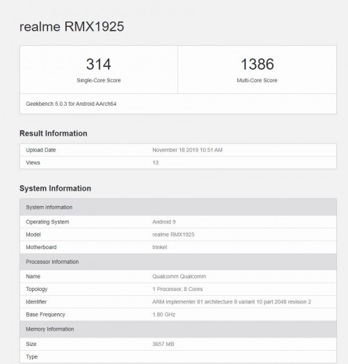 realme 5s ยืนยันสเปคก่อนเปิดตัว มาพร้อม CPU Snapdragon 665 RAM 4GB และรัน Android Pie
